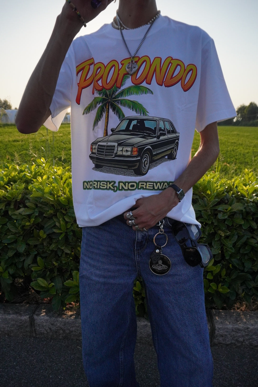 Profondo T-shirt “No Risk No Reward” – Coupe Oversize